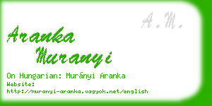aranka muranyi business card