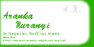 aranka muranyi business card